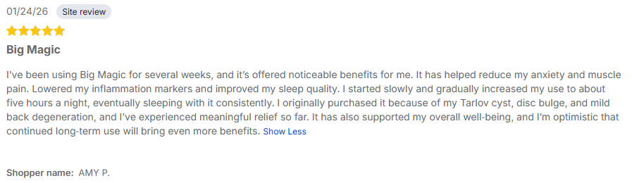 Meaningful Relief in Weeks—Big Magic for Back & Muscle Comfort